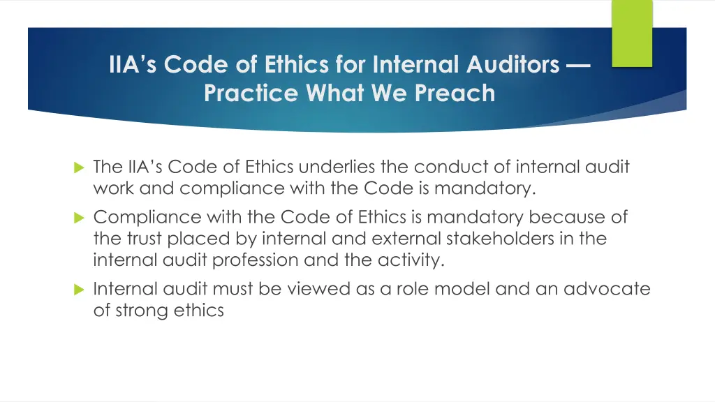 iia s code of ethics for internal auditors