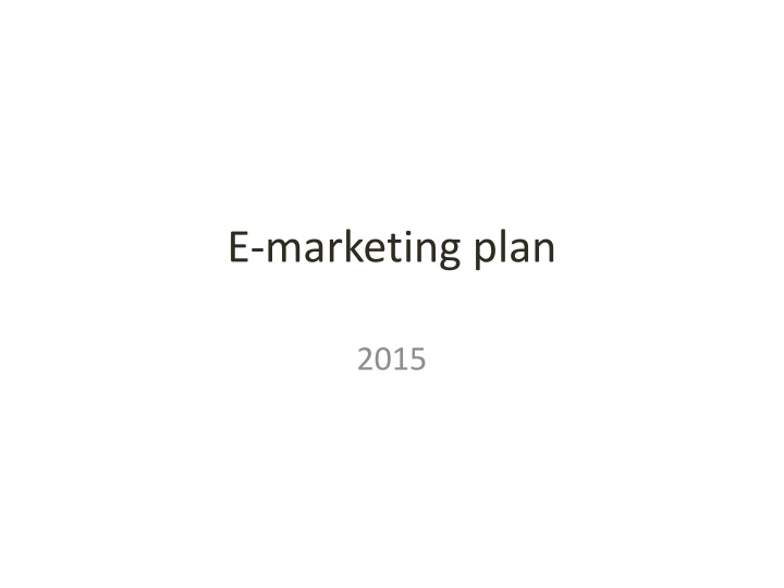 e marketing plan