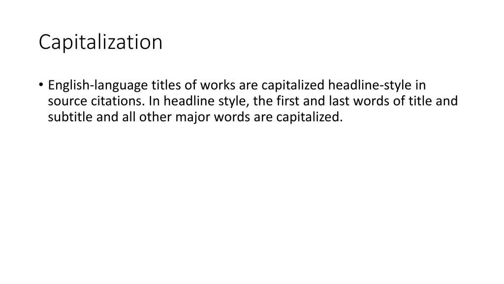 capitalization