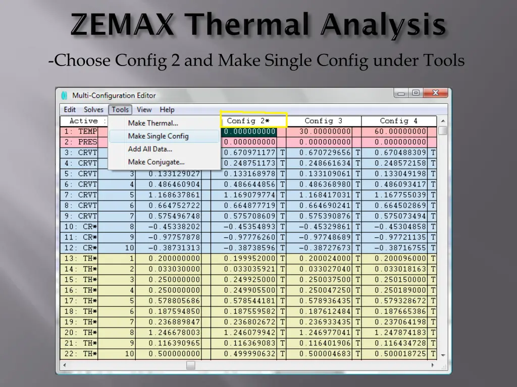 choose config 2 and make single config under tools