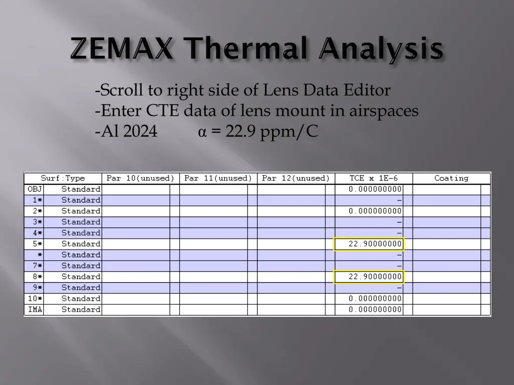 scroll to right side of lens data editor enter