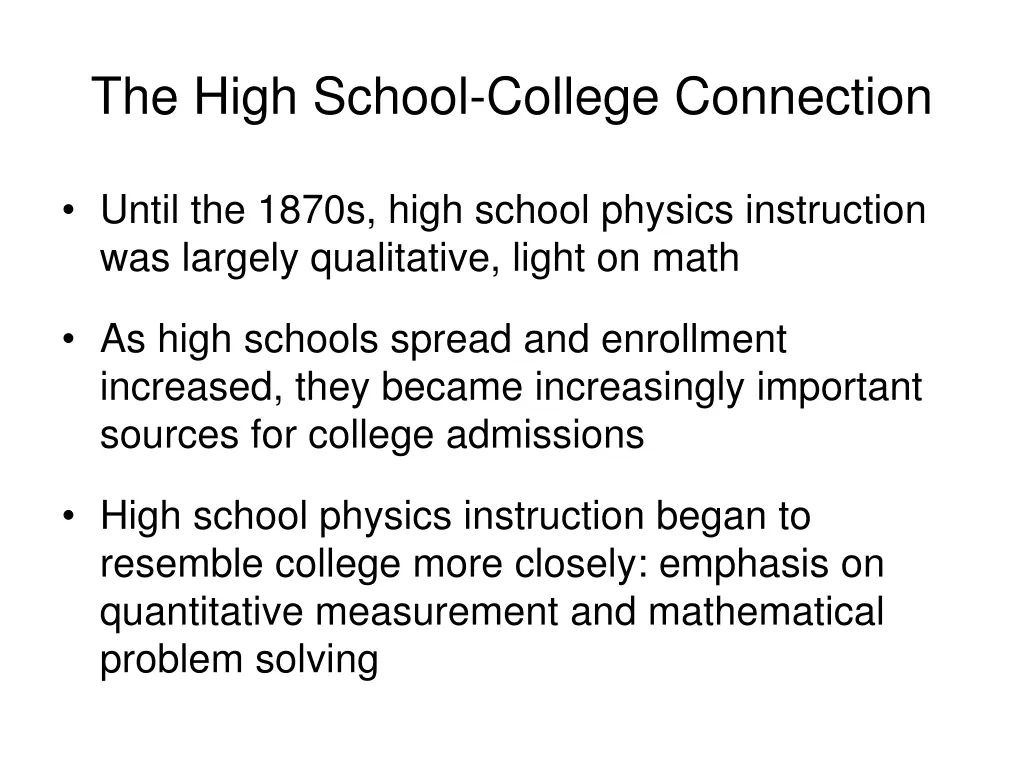 the high school college connection