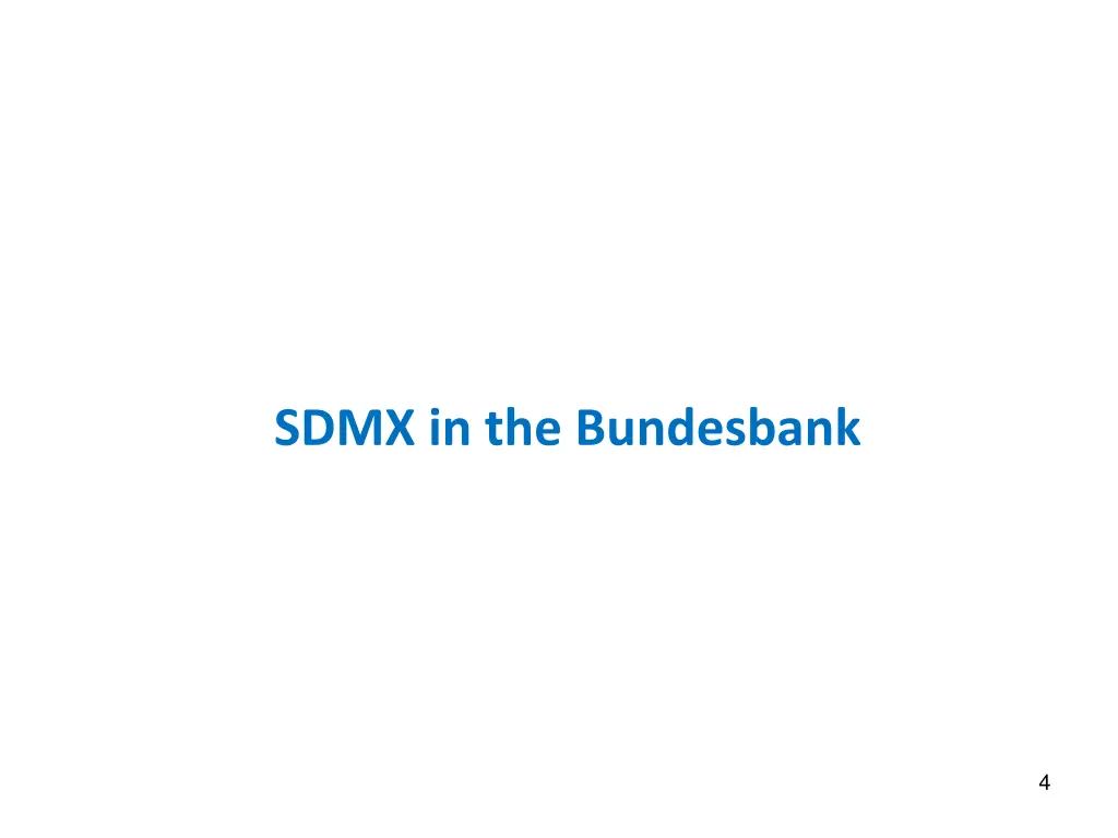 sdmx in the bundesbank