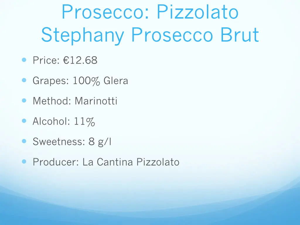 prosecco pizzolato stephany prosecco brut