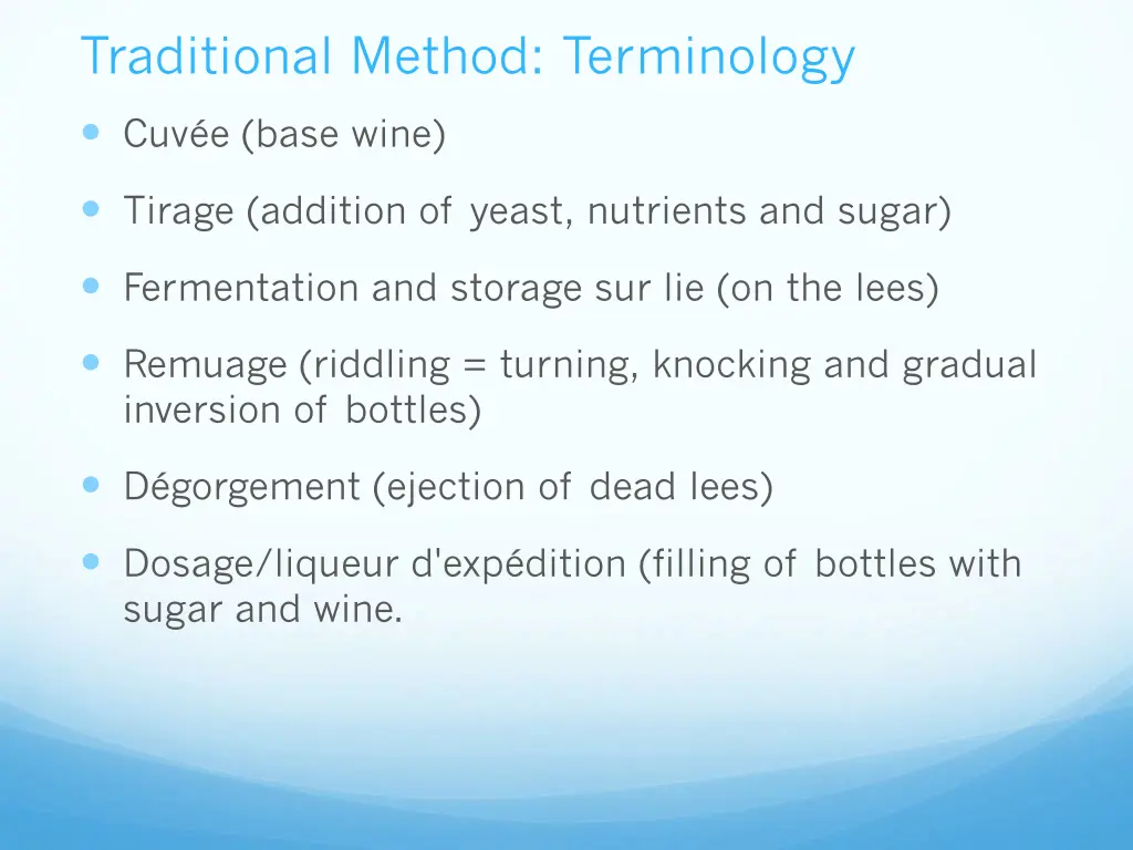 traditional method terminology