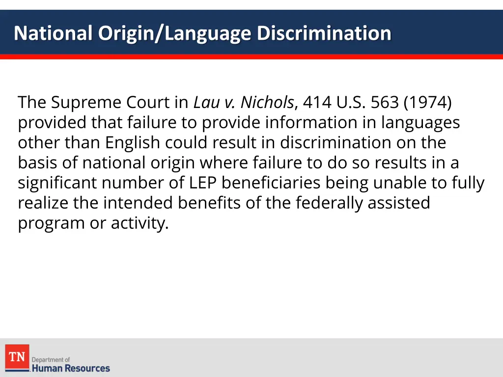 national origin language discrimination 1