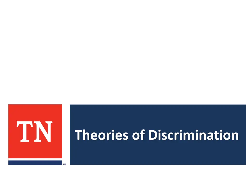 theories of discrimination