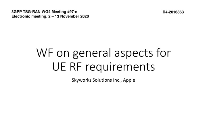 3gpp tsg ran wg4 meeting 97 e electronic meeting