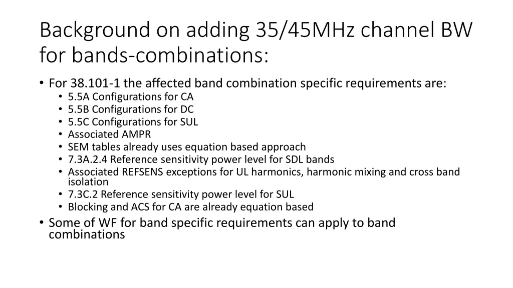 background on adding 35 45mhz channel