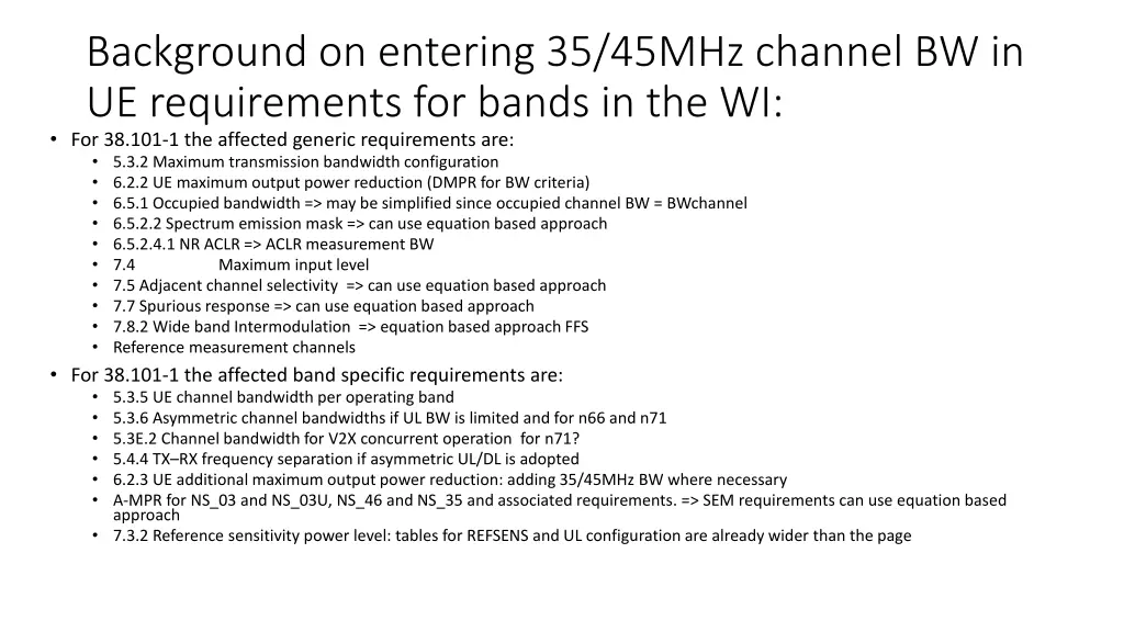 background on entering 35 45mhz channel