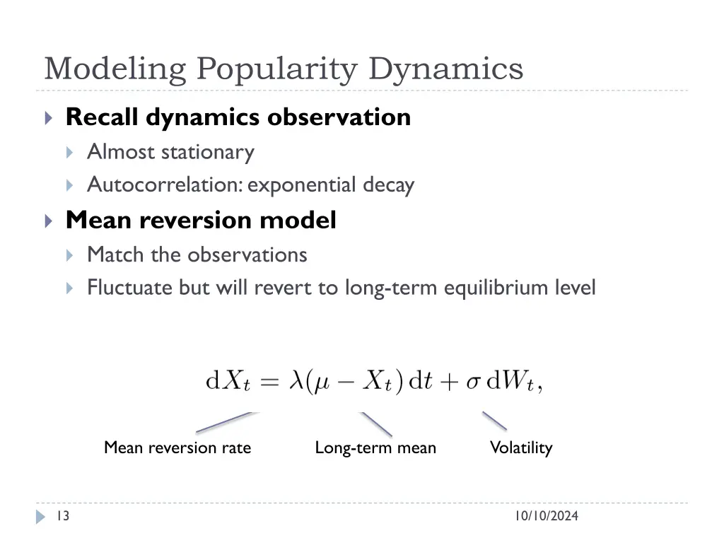 modeling popularity dynamics