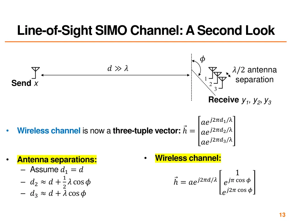 line of sight simo channel a second look 1