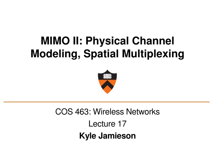 mimo ii physical channel modeling spatial