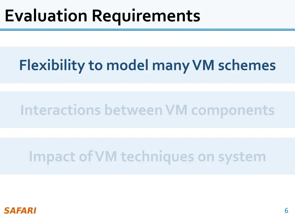 evaluation requirements 1