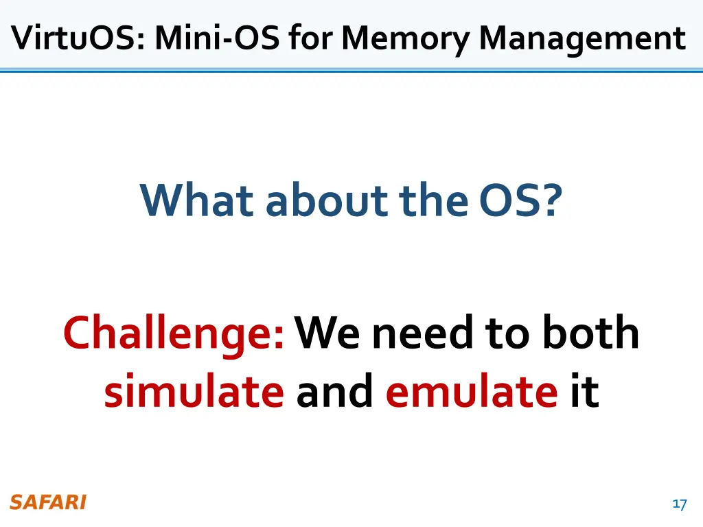 virtuos mini os for memory management