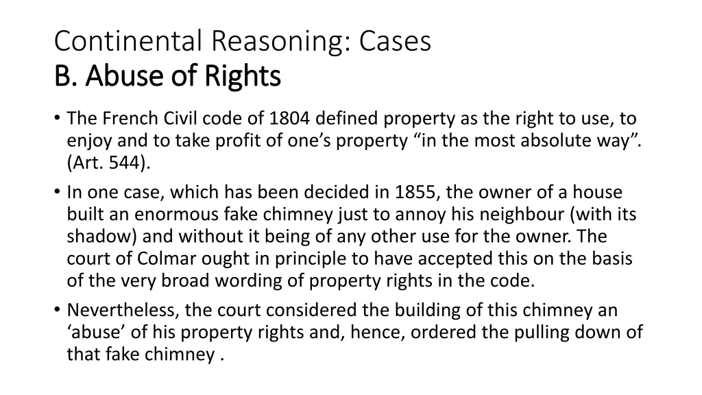 continental reasoning cases b b abuse abuse