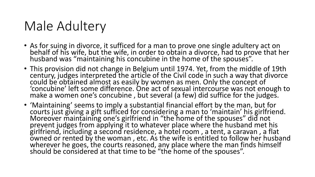 male adultery