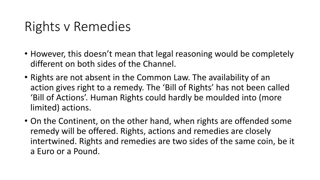 rights v remedies