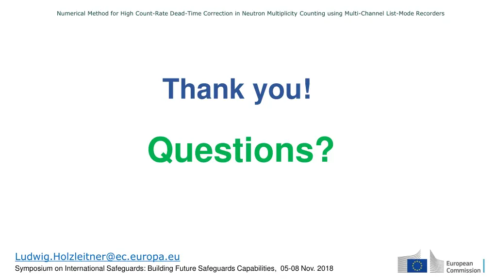 numerical method for high count rate dead time 5