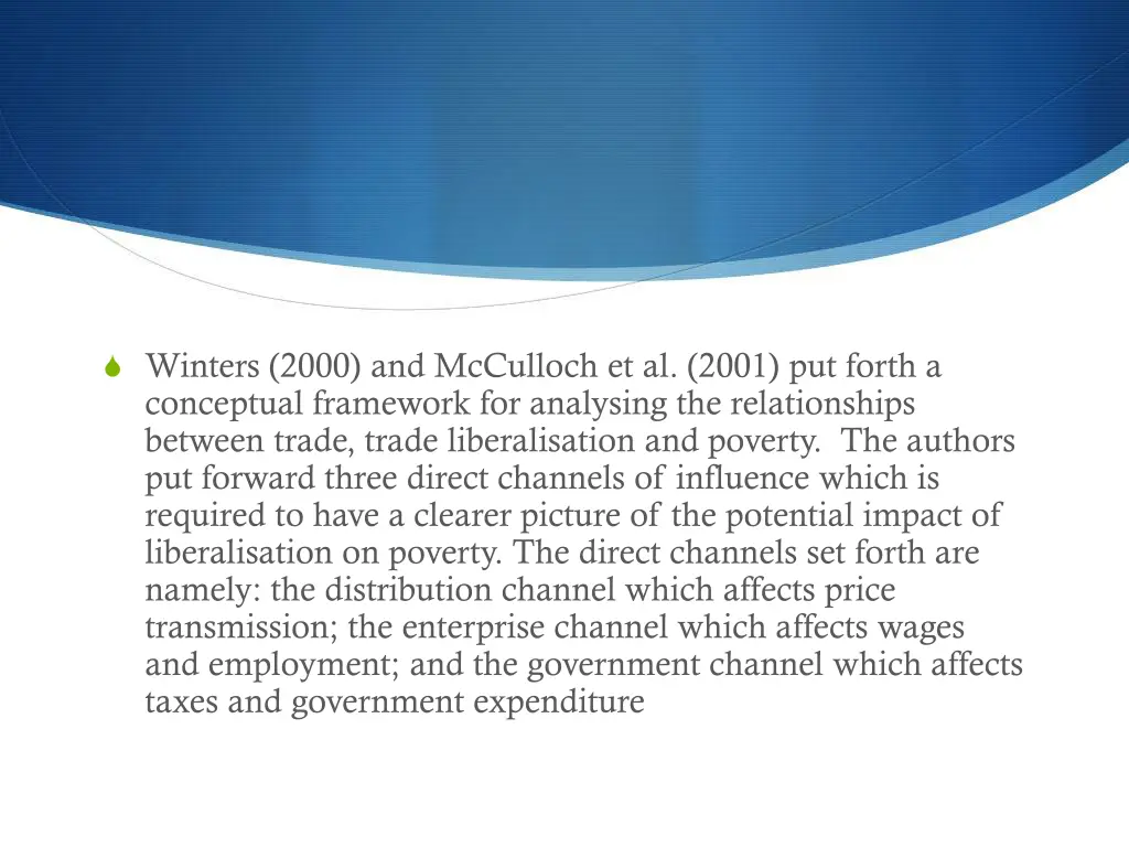 winters 2000 and mcculloch et al 2001 put forth