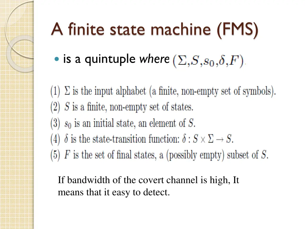 a finite state machine fms