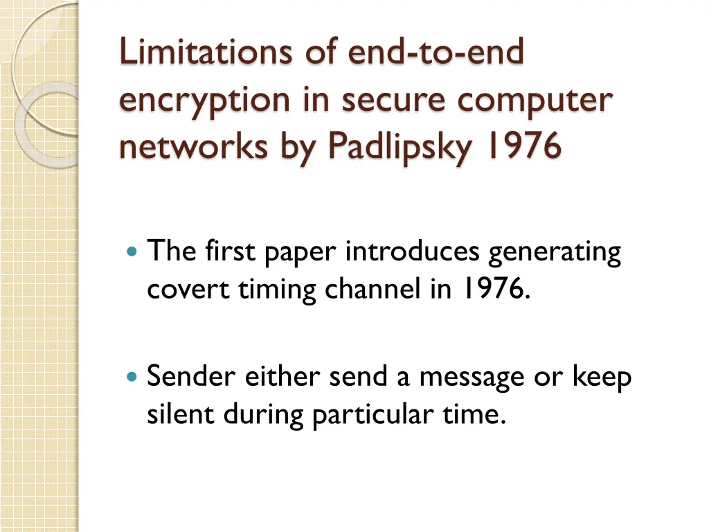 limitations of end to end encryption in secure