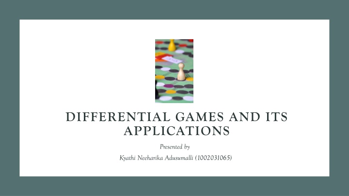 differential games and its applications