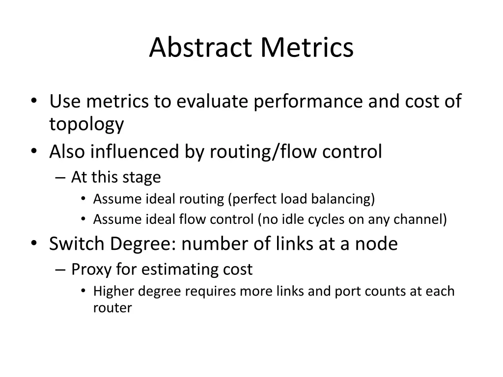 abstract metrics