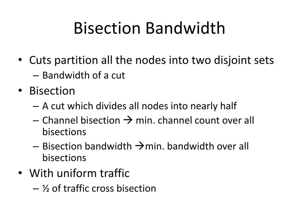 bisection bandwidth