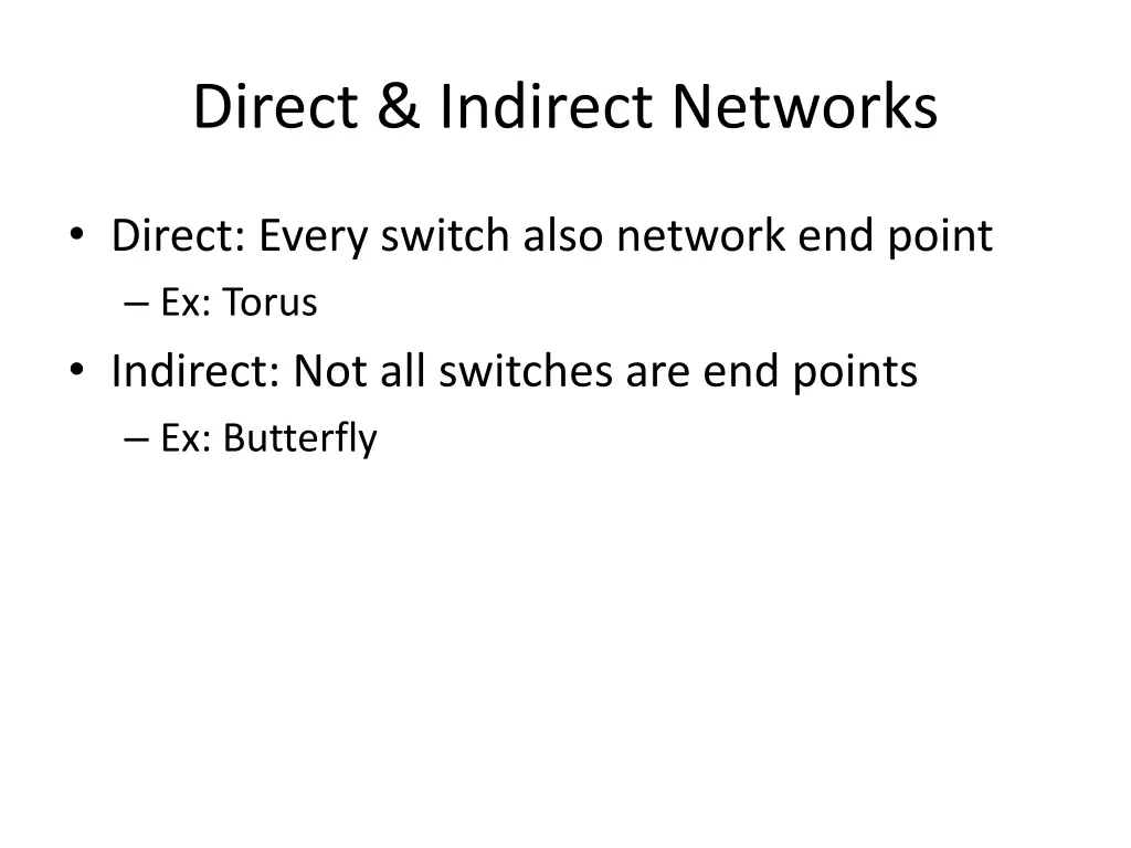 direct indirect networks