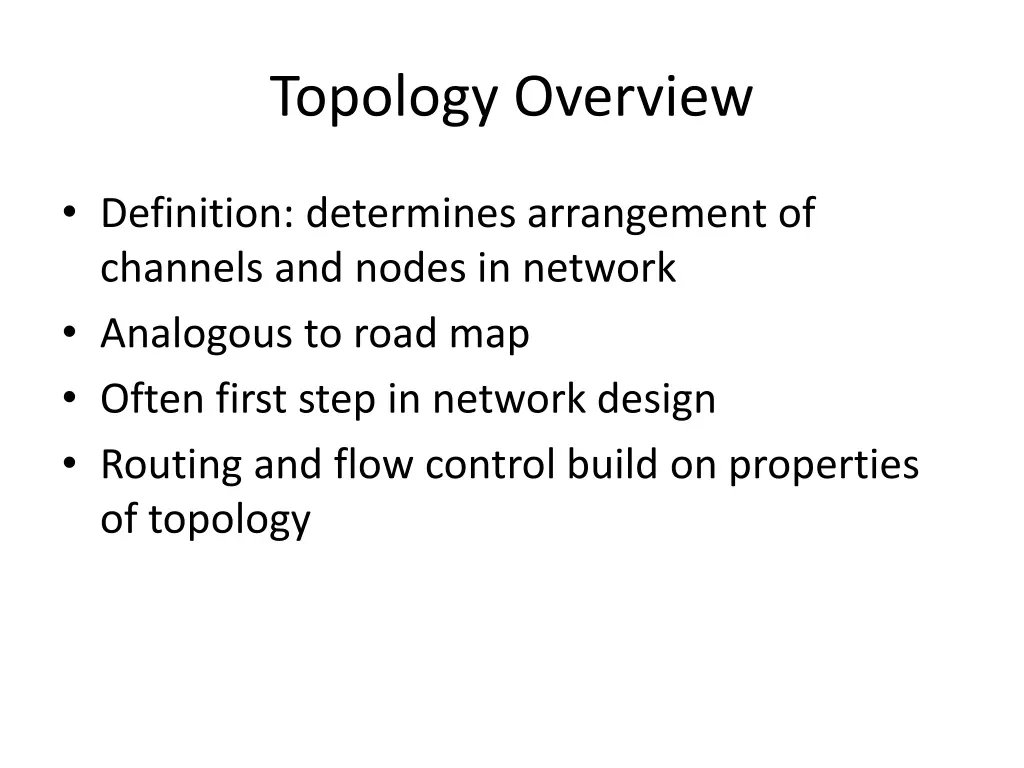 topology overview