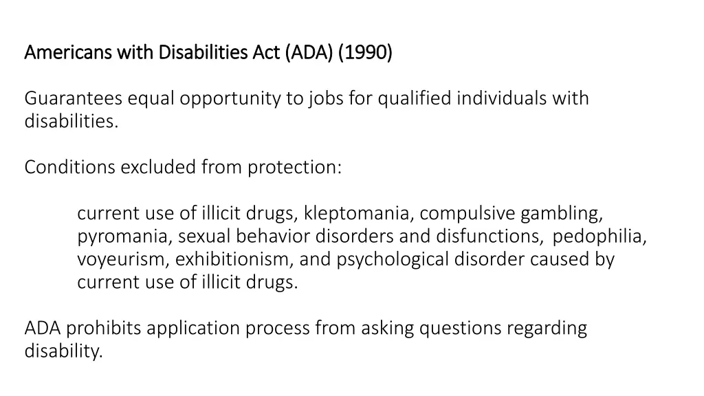 americans with disabilities act ada 1990