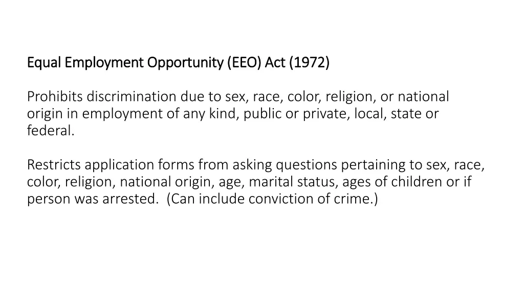 equal employment opportunity eeo act 1972 equal