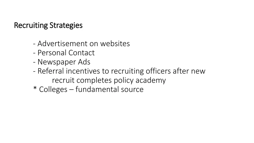 recruiting strategies recruiting strategies