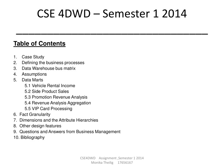 cse 4dwd semester 1 2014