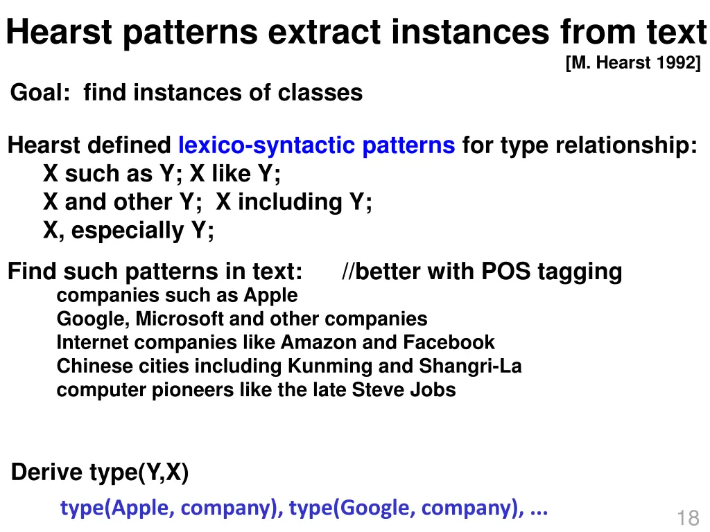 hearst patterns extract instances from text