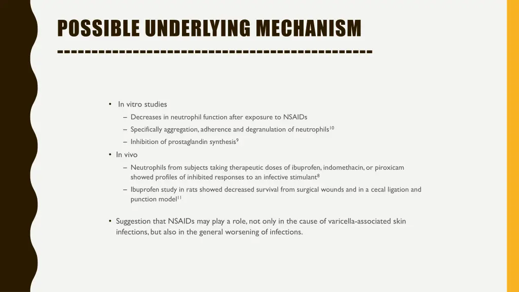 possible underlying mechanism