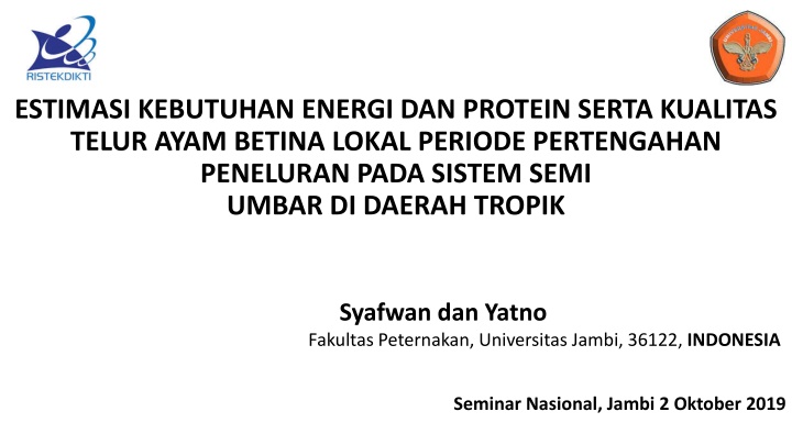 estimasi kebutuhan energi dan protein serta