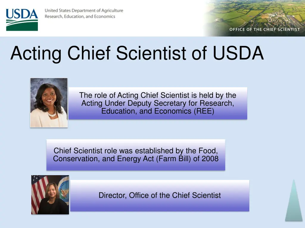 acting chief scientist of usda