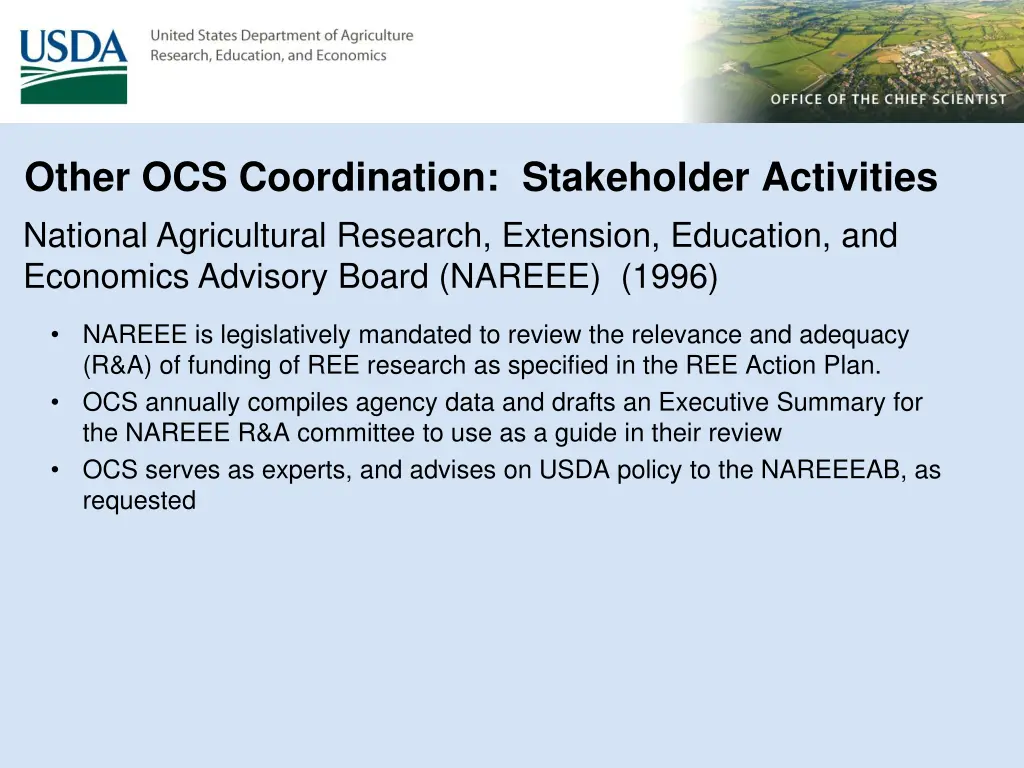 other ocs coordination stakeholder activities 1