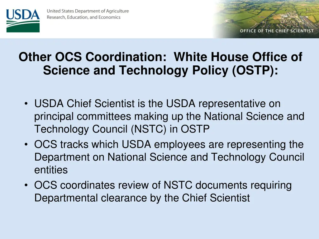 other ocs coordination white house office