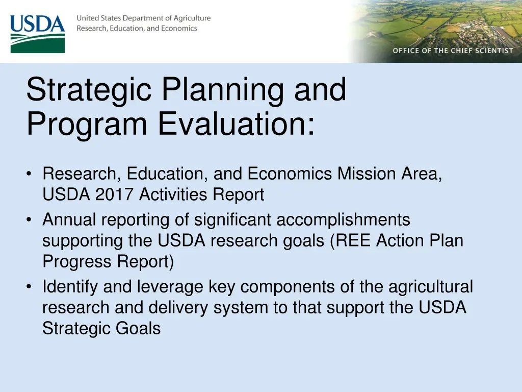 strategic planning and program evaluation