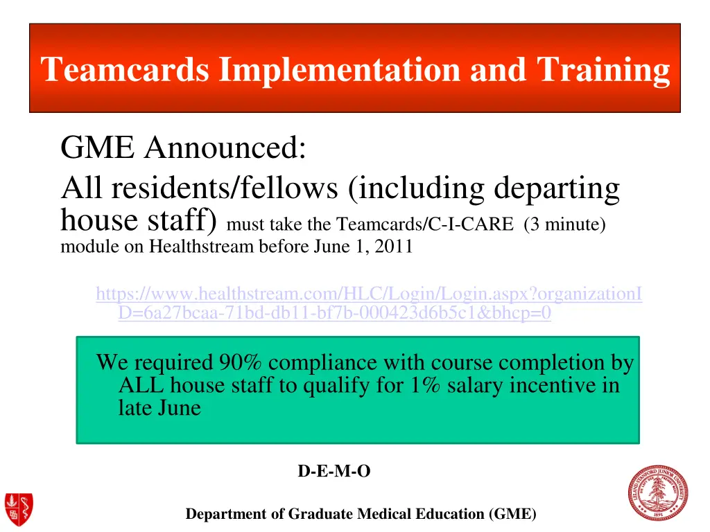 teamcards implementation and training