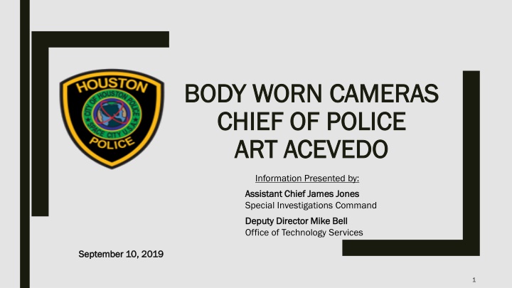 body worn cameras body worn cameras chief