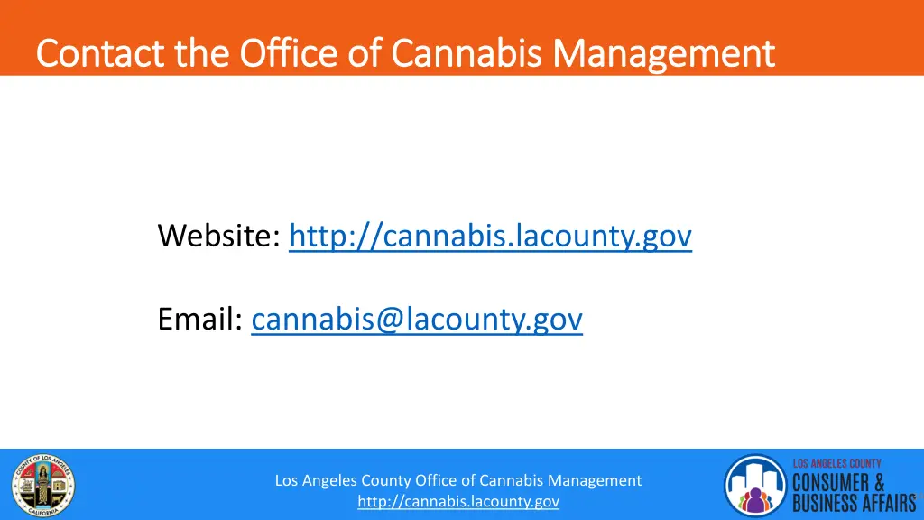 contact the office of cannabis management contact