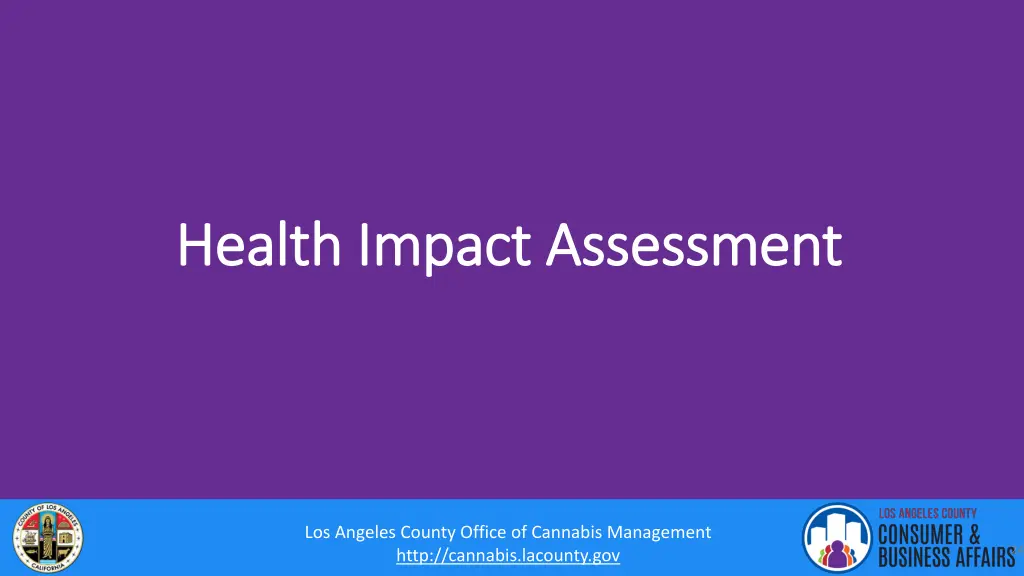 health impact assessment health impact assessment