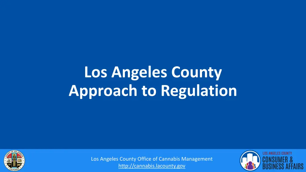 los angeles county approach to regulation