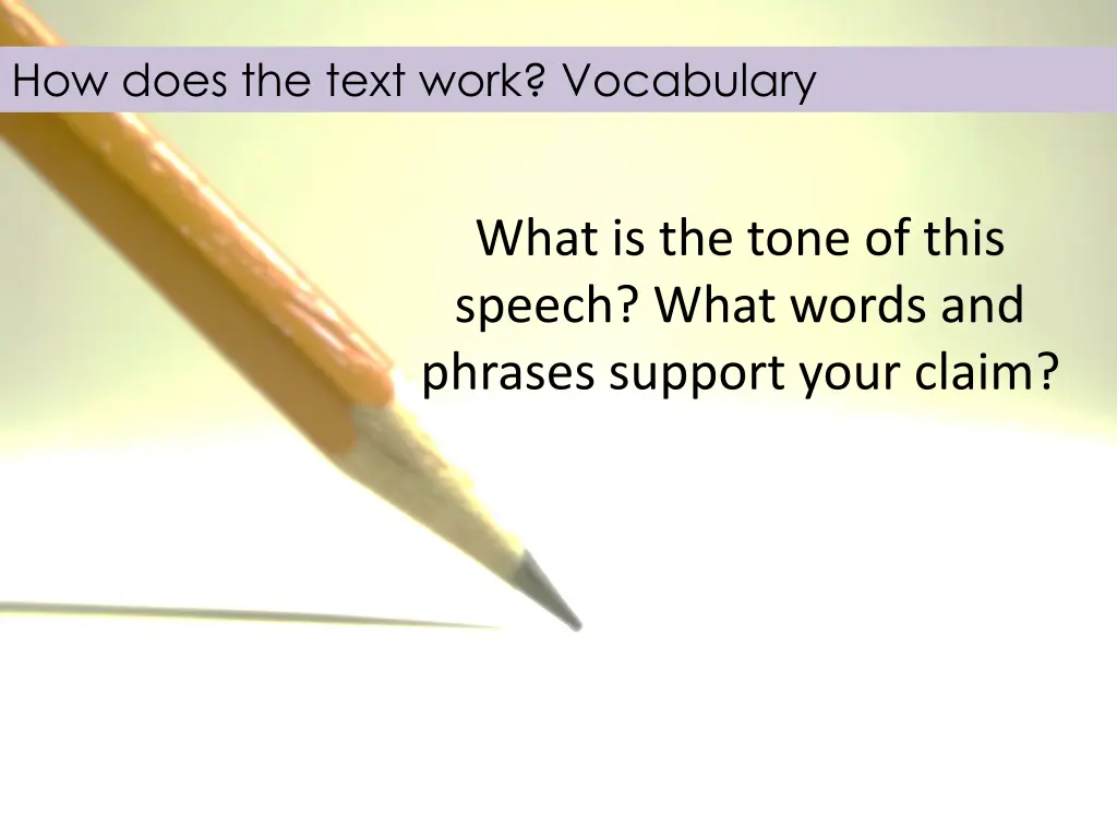 how does the text work vocabulary 1