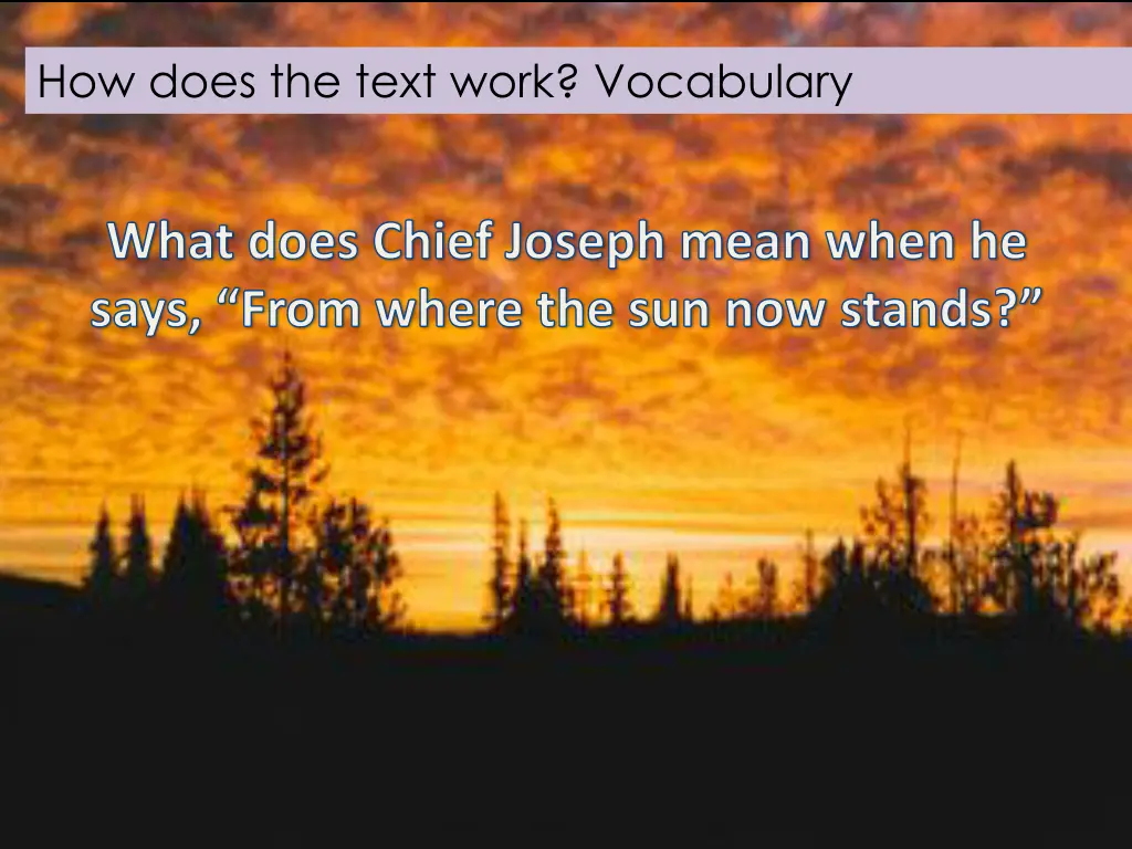 how does the text work vocabulary