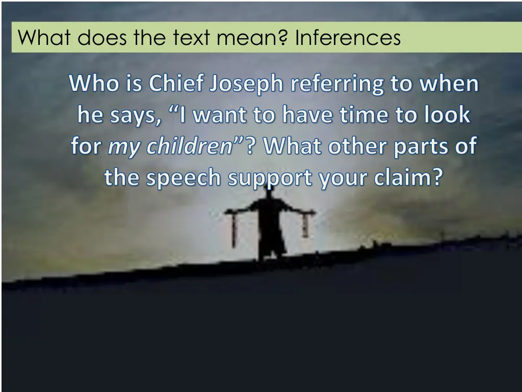 what does the text mean inferences